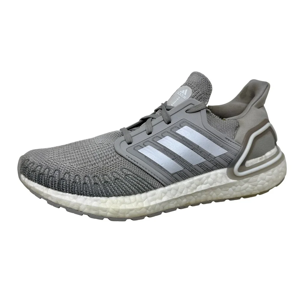 Adidas Ultraboost 20 Grey Silver‎ Primeblue Running Shoes Size Women's 8.5